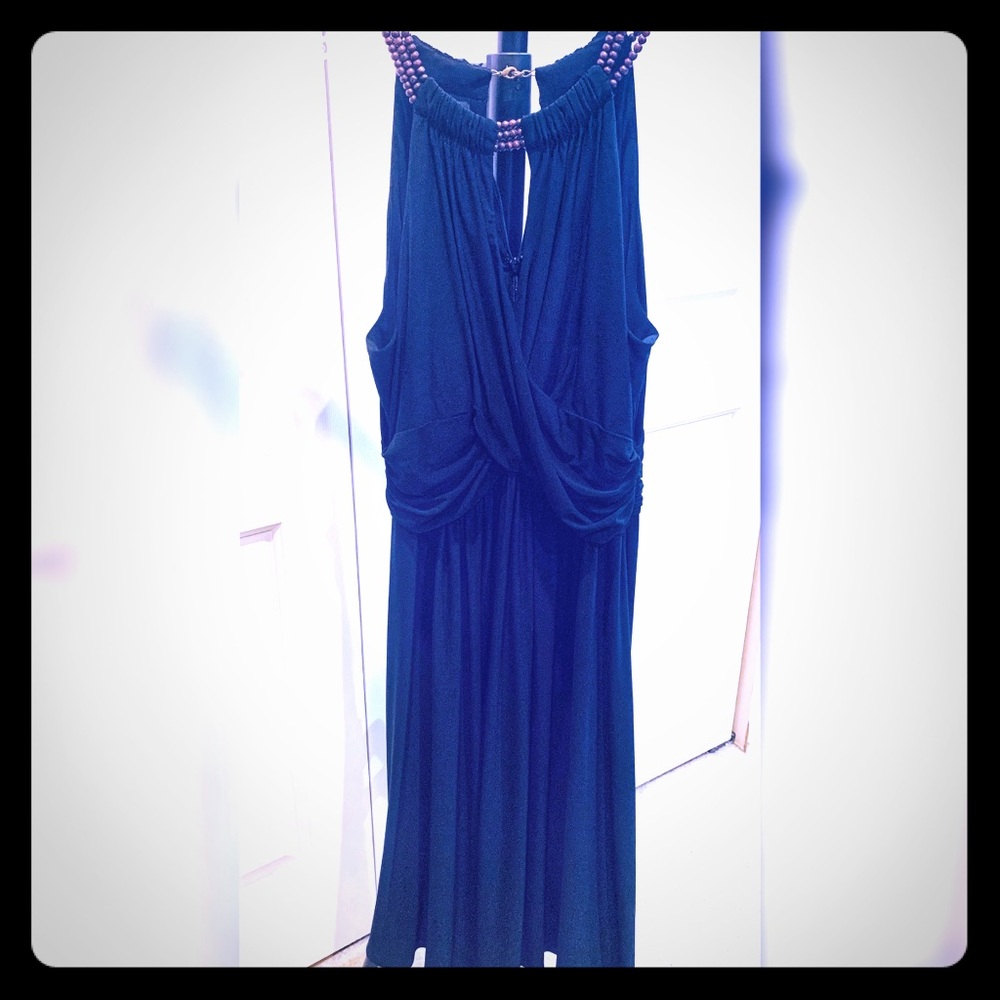 Jones New York Beaded Neck Dress